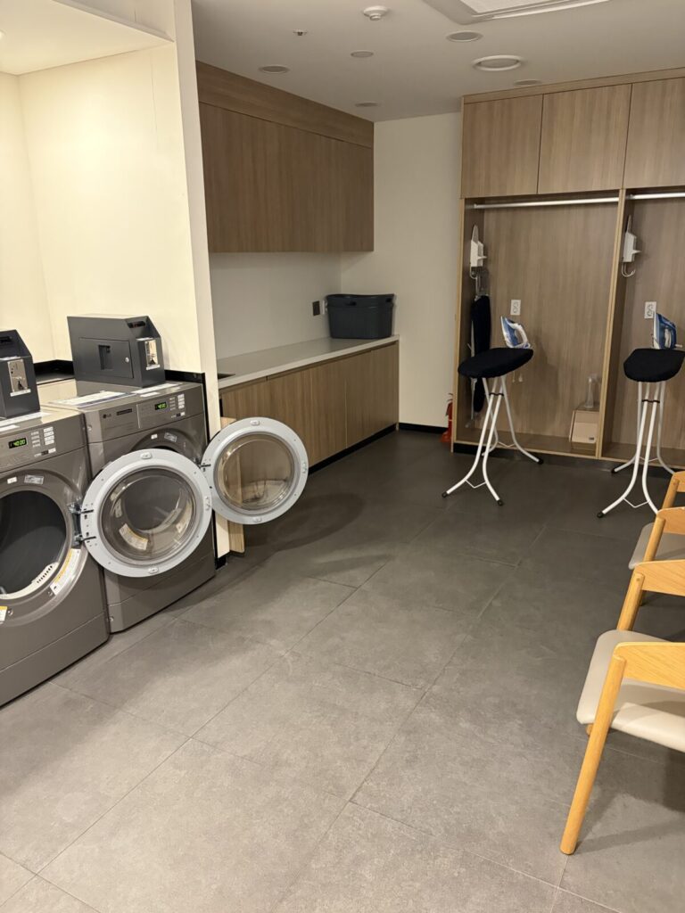 Staying at Holiday Inn Express Seoul Hongdae Near AREX hotel laundry room for travelers in seoul