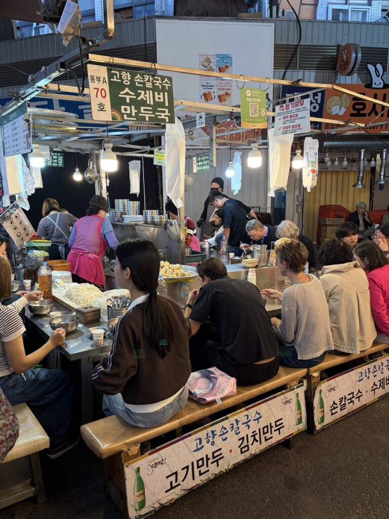 The Best Food Near Gwangjang Market in Seoul gwangjang market crowded vibes