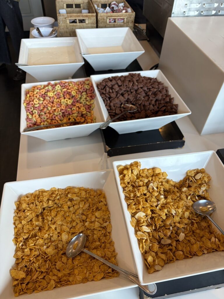 Holiday Inn Express Seoul Hongdae Breakfast Review: My Honest Experience Cereal and yogurt station at Holiday Inn Express Seoul Hongdae breakfast