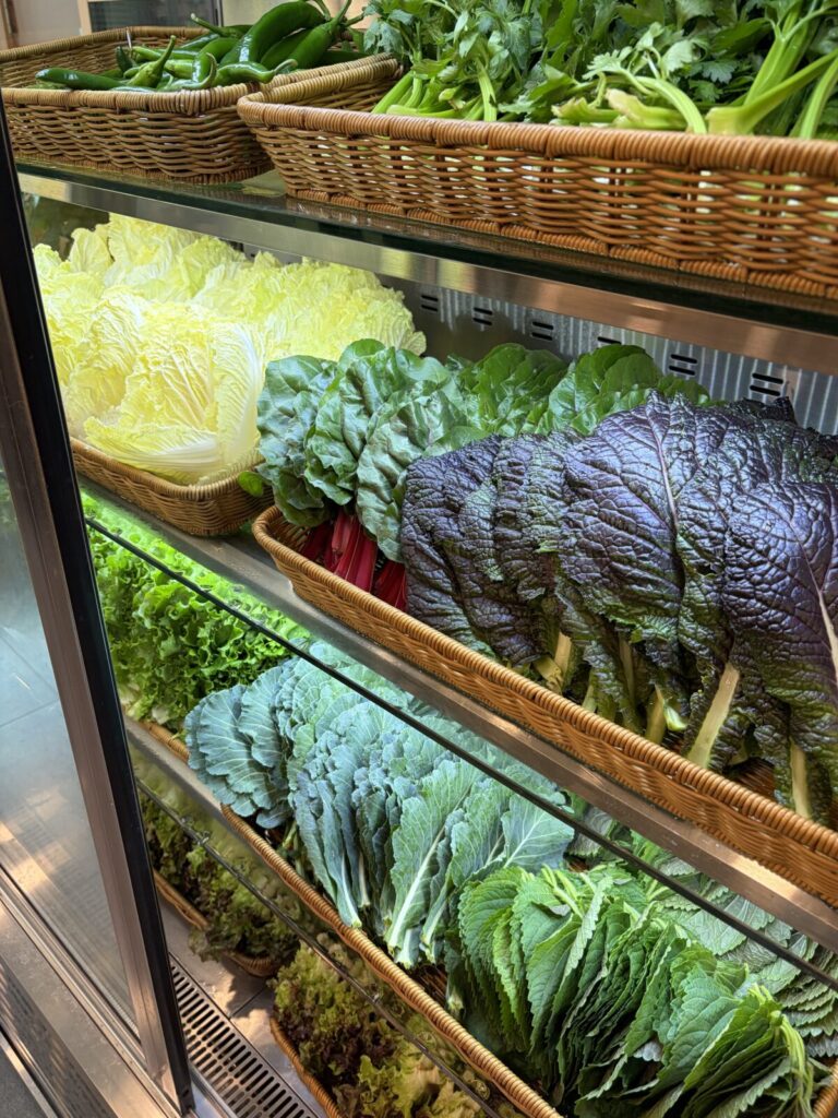 Traditional Korean Ssambap Near Hongdae | Yeonnam-dong Review Fresh vegetables available for unlimited refills