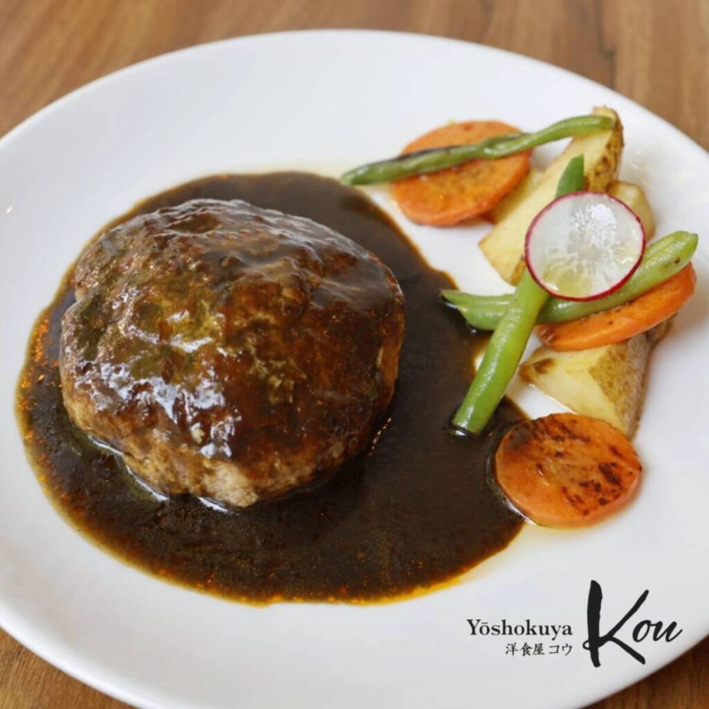 Beef Katsu in Yeonnam-dong: Yoshokuya Kou Review Near Hongdae Japanese-style hamburg steak with demi-glace sauce at Yoshokuya Kou