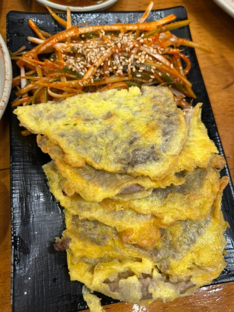 Yukjeon with green onions